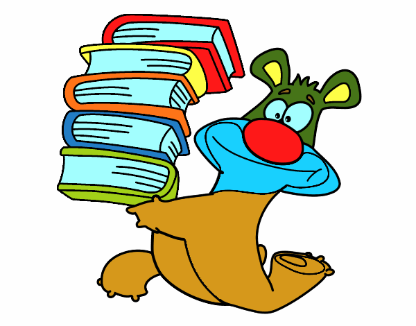 Oso con libros