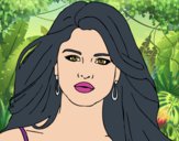 Dibujo Selena Gomez primer plano pintado por queyla