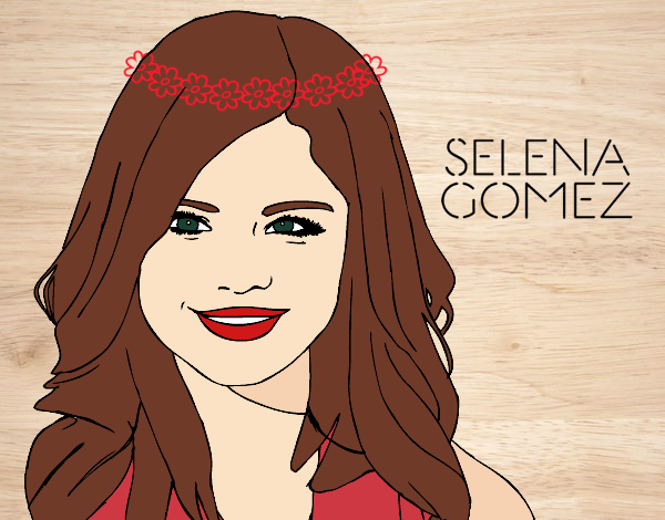 Dibujo Selena Gomez sonriendo pintado por tilditus
