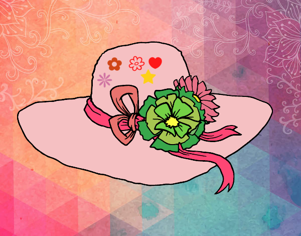 Sombrero con flores