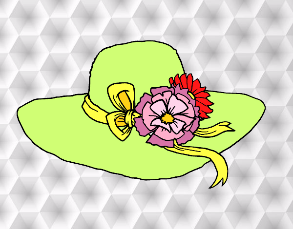 Sombrero con flores