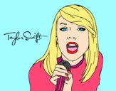 Dibujo Taylor Swift cantando pintado por anazalasar
