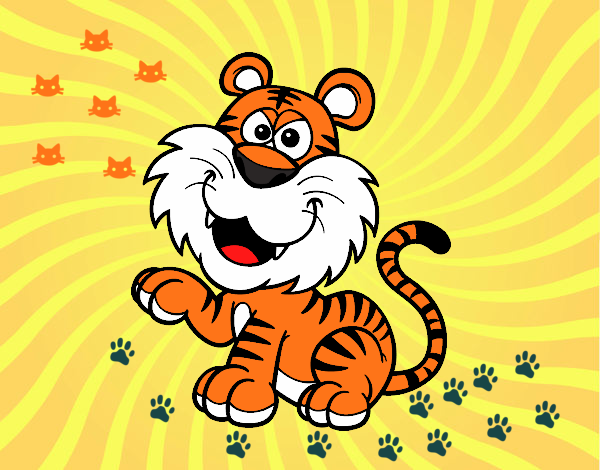 Dibujo Tigre de Bengala pintado por Yeric12