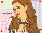 Dibujo Ariana Grande con collar pintado por manuelilla