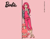 Barbie con cazadora de cuadros