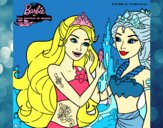 Barbie se despiede de la reina sirena