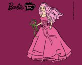 Dibujo Barbie vestida de novia pintado por tilditus