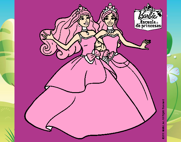 Barbie y su amiga súper felices