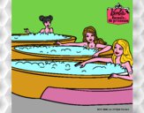 Barbie y sus amigas en el jacuzzi