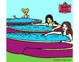 Barbie y sus amigas en el jacuzzi