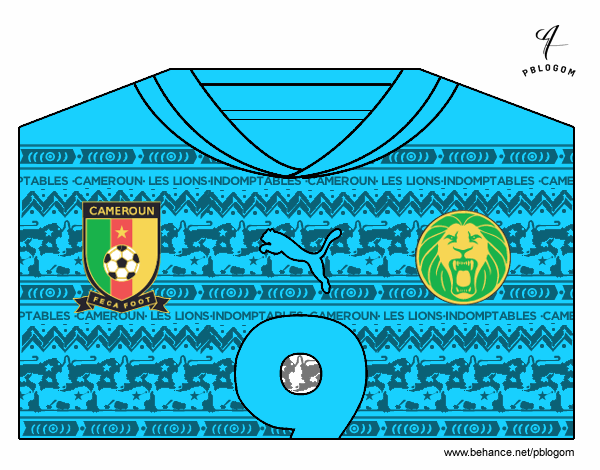 Camiseta del mundial de fútbol 2014 de Camerún