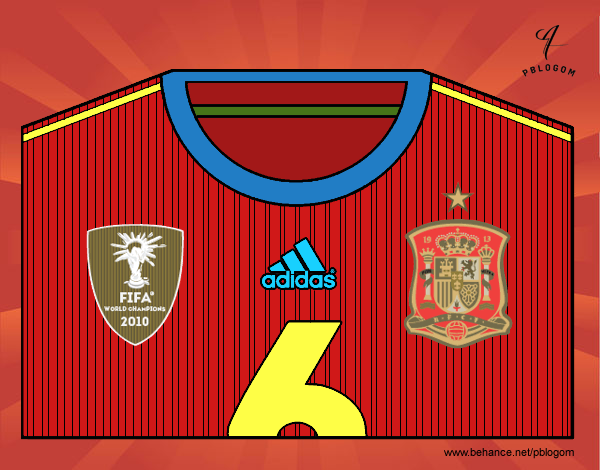 Camiseta del mundial de fútbol 2014 de España