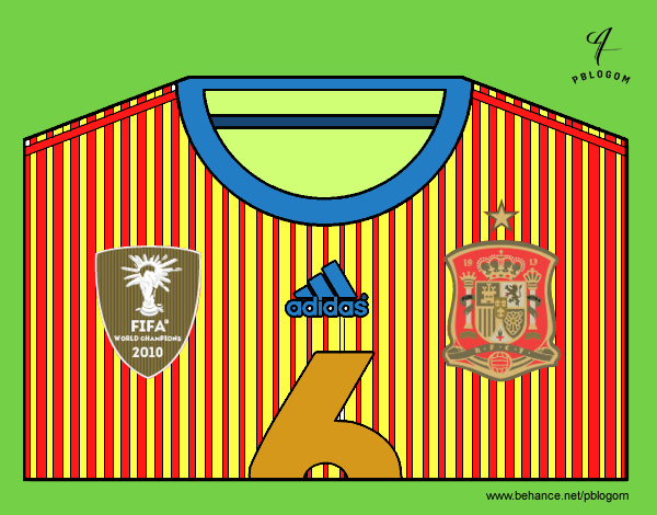 Camiseta del mundial de fútbol 2014 de España