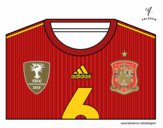 Camiseta del mundial de fútbol 2014 de España