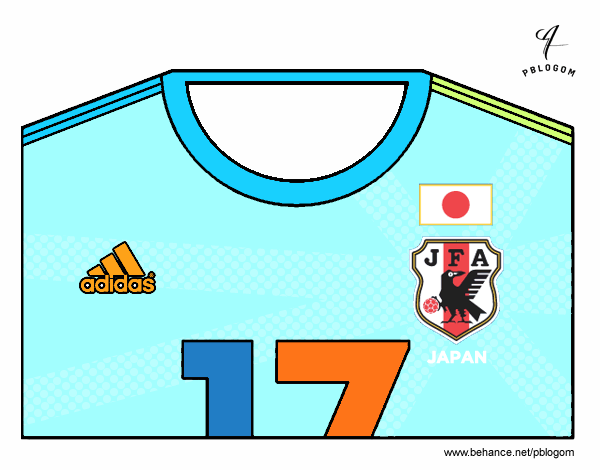 Camiseta del mundial de fútbol 2014 de Japón