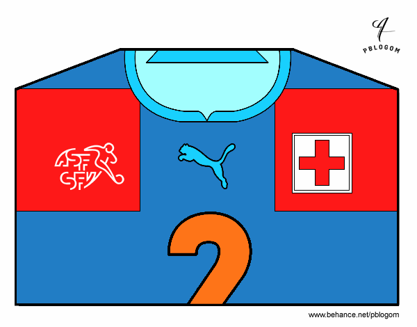 Camiseta del mundial de fútbol 2014 de Suiza