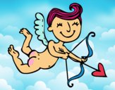 Cupido contento con flecha