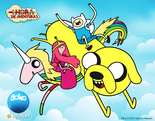 Finn y Jake con la Princesa Chicle