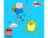 Finn y Jake escuchando música