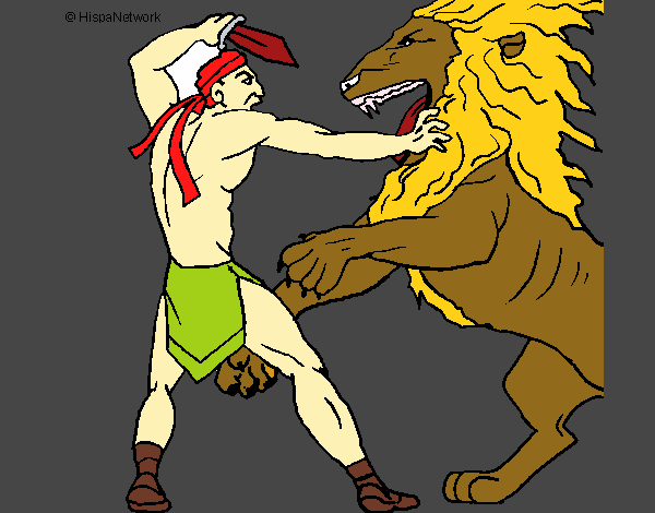 Gladiador contra león