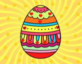 Dibujo Huevo de Pascua blanco y negro pintado por Yeric12