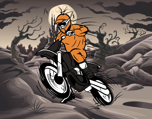 Dibujo Moto de motocross pintado por DUKI