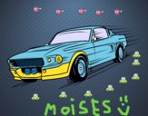 Dibujo Mustang retro pintado por SinaiV