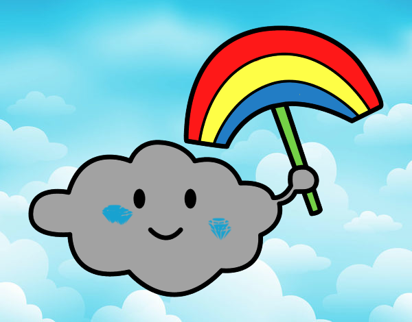 Nube con arcoiris