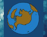 Dibujo Planeta Tierra pintado por queyla