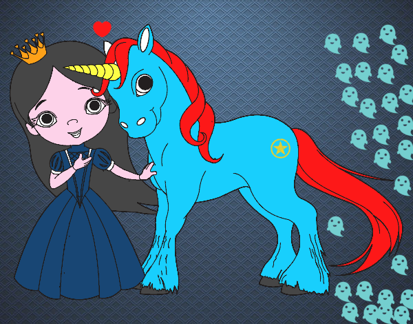 Princesa y unicornio