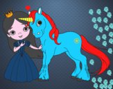 Princesa y unicornio