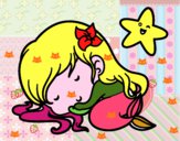 Sirenita chibi durmiendo