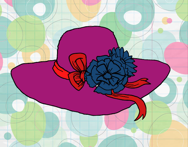 Sombrero con flores