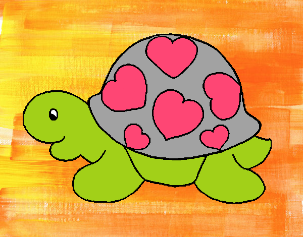 Tortuga con corazones