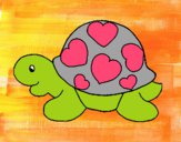 Tortuga con corazones