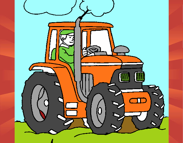 Tractor en funcionamiento