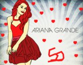 Dibujo Ariana Grande pintado por Pequearte