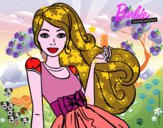 Barbie con su vestido con lazo