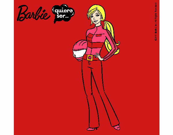 Barbie piloto de motos