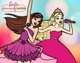 Barbie y la princesa cantando