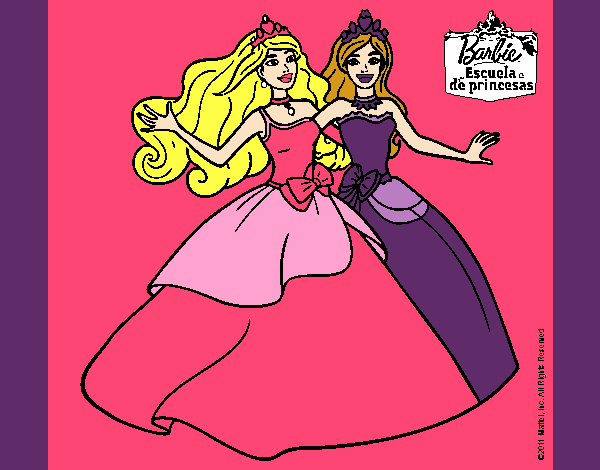 Barbie y su amiga súper felices