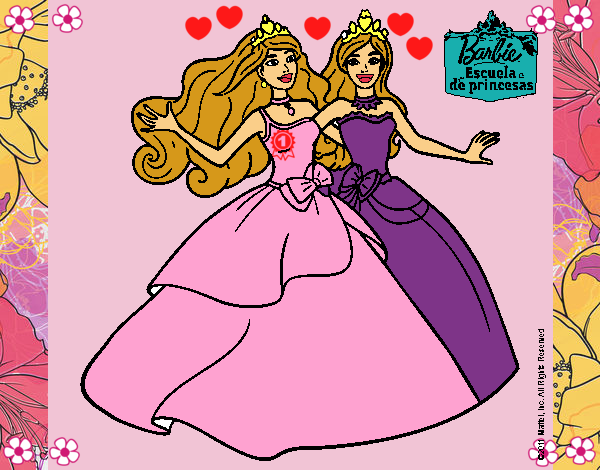 Barbie y su amiga súper felices