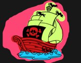 Dibujo Barco de piratas pintado por Filippo