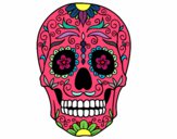 Dibujo Calavera mejicana pintado por carolayn