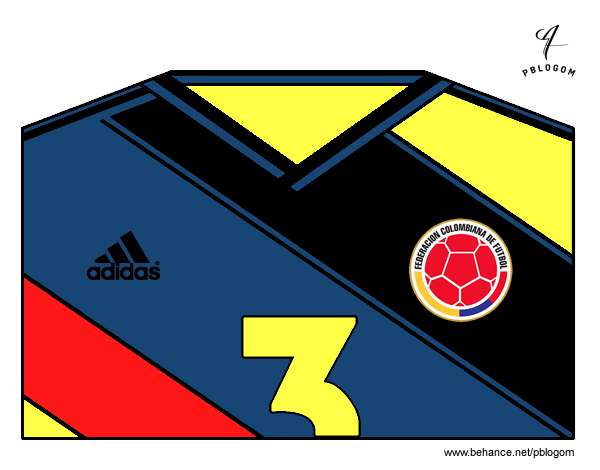 Camiseta del mundial de fútbol 2014 de Colombia