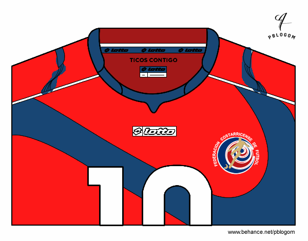 Camiseta del mundial de fútbol 2014 de Costa Rica