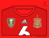 Camiseta del mundial de fútbol 2014 de España