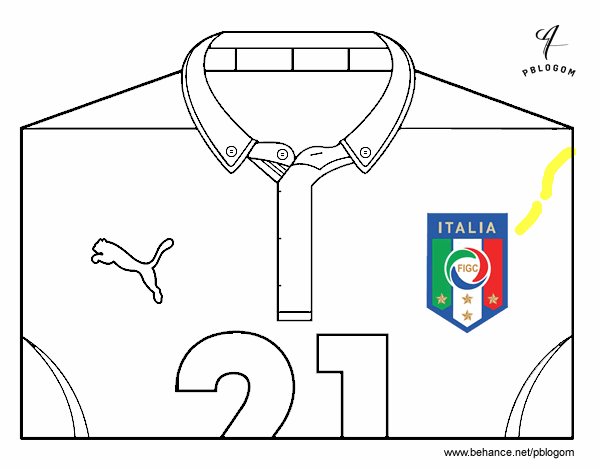 Camiseta del mundial de fútbol 2014 de Italia