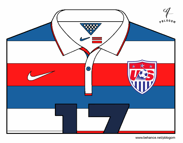 Camiseta del mundial de fútbol 2014 de los Estados Unidos