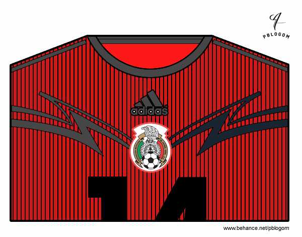 Camiseta del mundial de fútbol 2014 de México